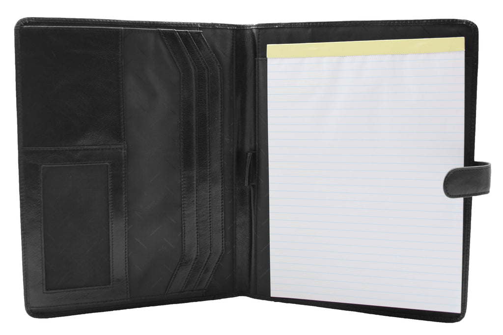 DR481 Genuine Leather Portfolio Case A4 Size Black 7