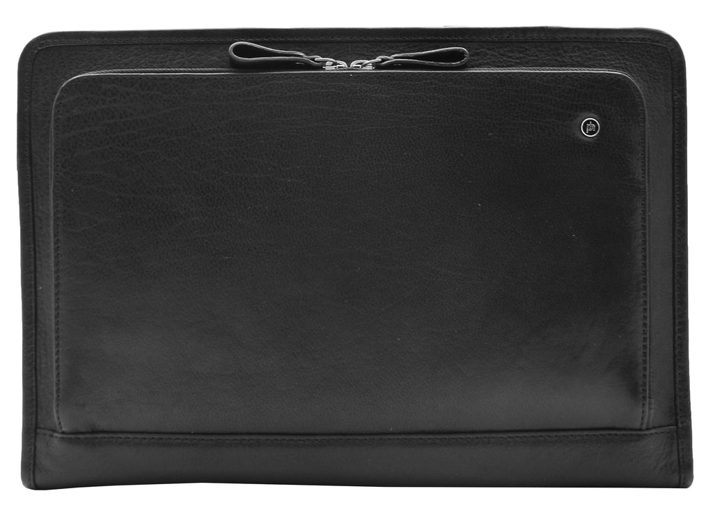 DR330 Real Leather Portfolio Case A4 Documents Bag Black 3