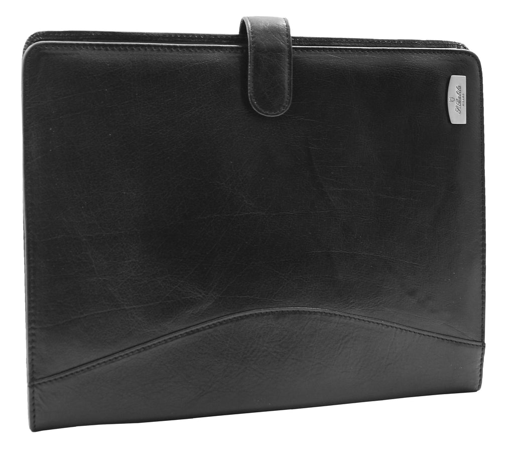 DR481 Genuine Leather Portfolio Case A4 Size Black 2