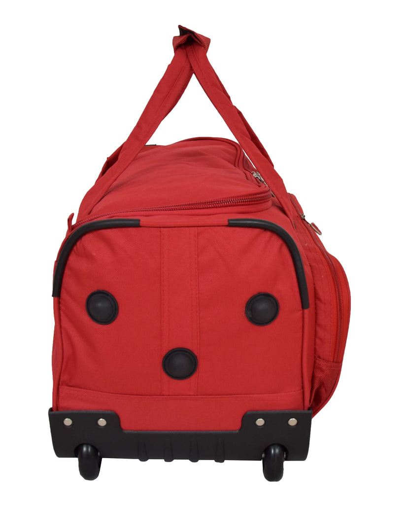  DR487 Lightweight Mid Size Holdall with Wheels Red 4