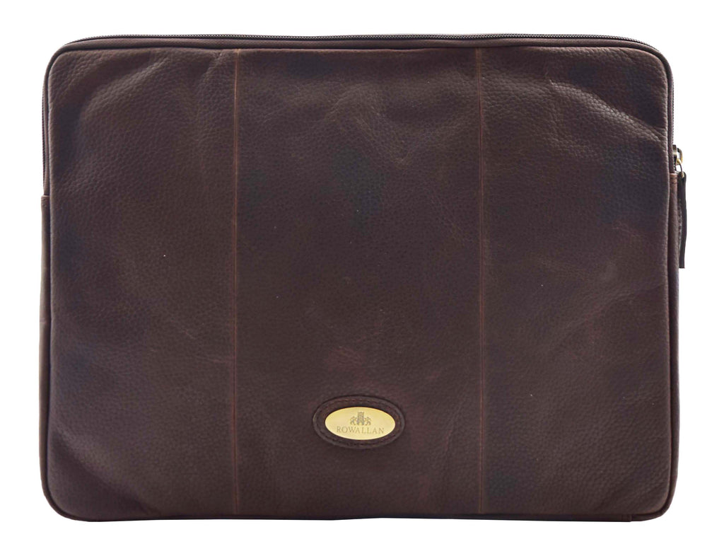 DR463 Real Leather Portfolio Case A4 Documents Clutch Brown 3