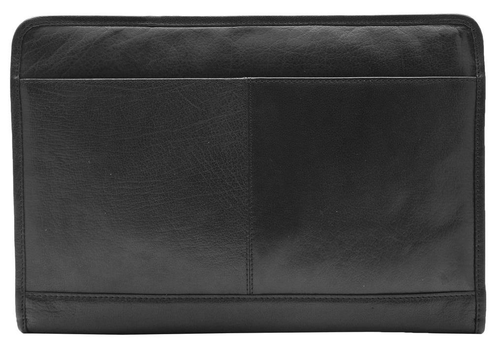 DR330 Real Leather Portfolio Case A4 Documents Bag Black 4