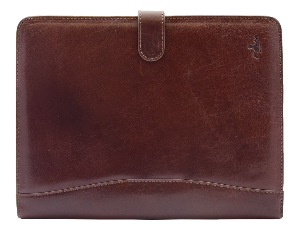 DR481 Genuine Leather Portfolio Case A4 Size Brown 4