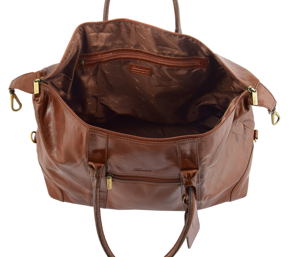 DR290 Hardrock Travel Leather Holdall Bag Cognac 4