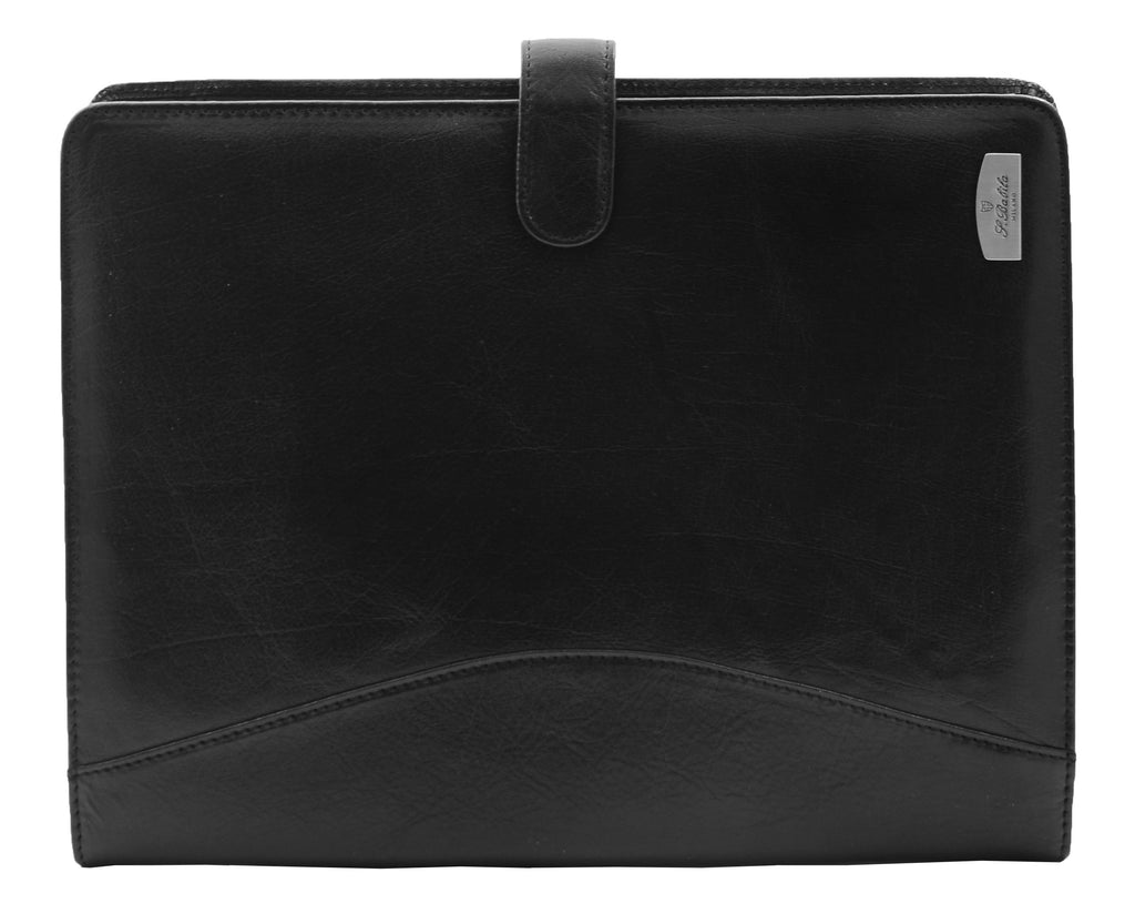 DR481 Genuine Leather Portfolio Case A4 Size Black 3