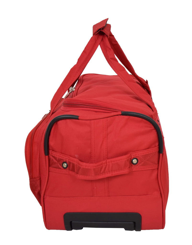 DR487 Lightweight Mid Size Holdall with Wheels Red 5