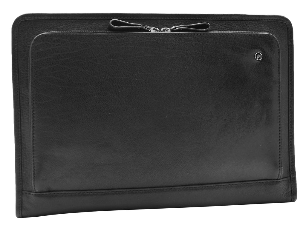 DR330 Real Leather Portfolio Case A4 Documents Bag Black 5