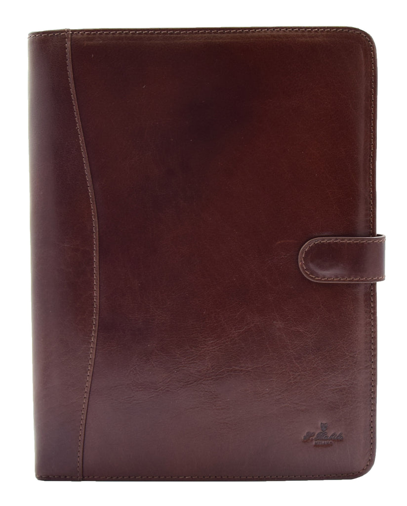 DR481 Genuine Leather Portfolio Case A4 Size Brown 6