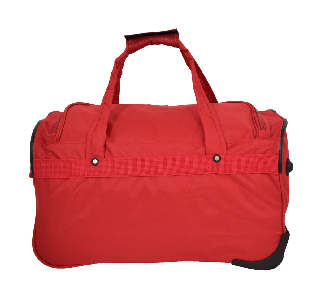 DR487 Lightweight Mid Size Holdall with Wheels Red 6