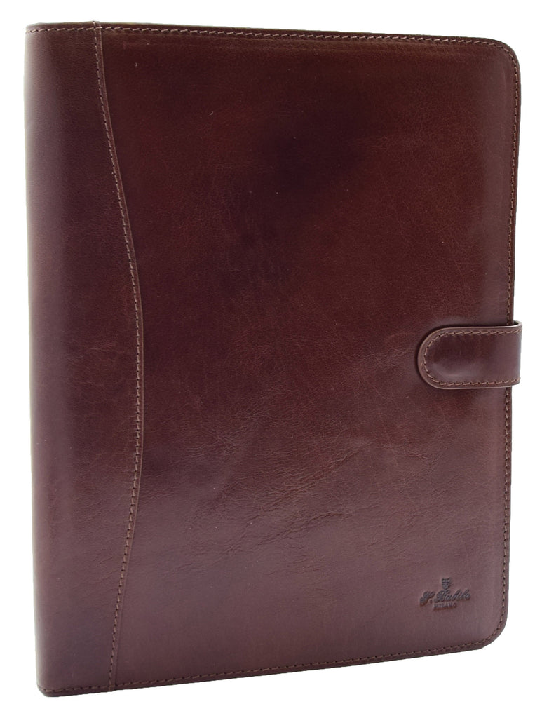 DR481 Genuine Leather Portfolio Case A4 Size Brown 7