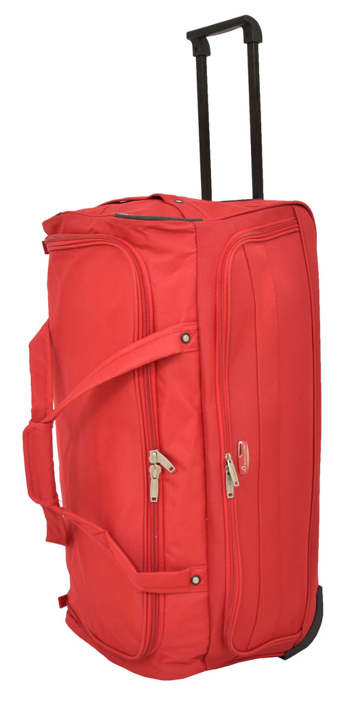 DR488 Lightweight Large Size Holdall with Wheels Red 6
