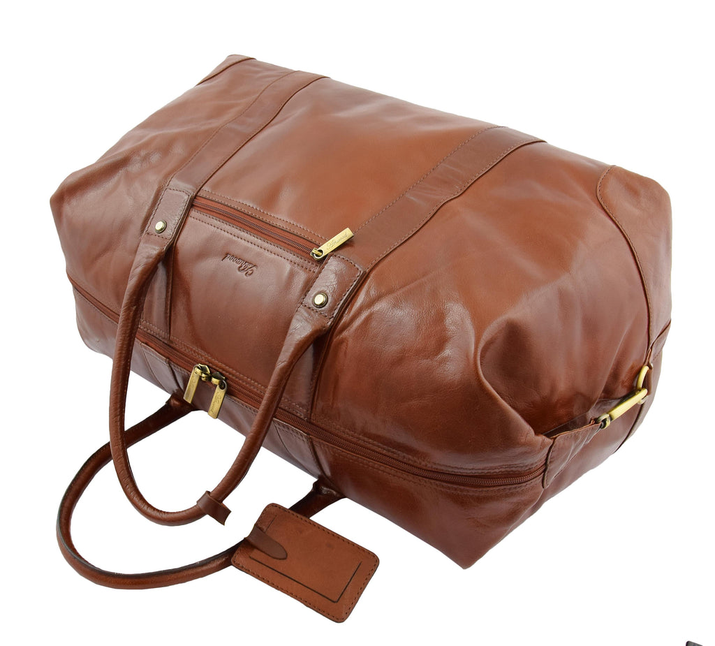 DR290 Hardrock Travel Leather Holdall Bag CognacDR290 Hardrock Travel Leather Holdall Bag Cognac 7