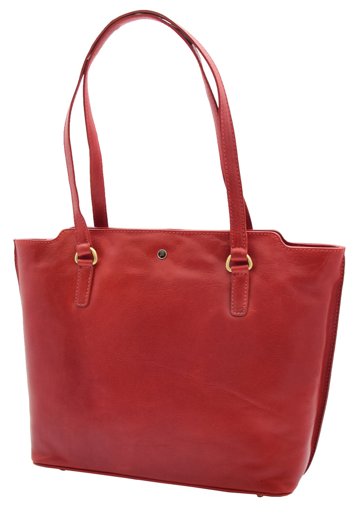 DR357 Women's Large Casual Real Leather Shoulder Handbag Bordo 2