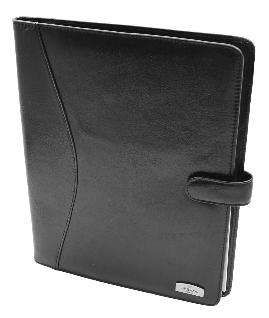 DR481 Genuine Leather Portfolio Case A4 Size Black 6