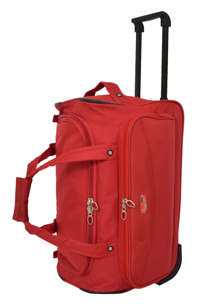 DR487 Lightweight Mid Size Holdall with Wheels Red 7