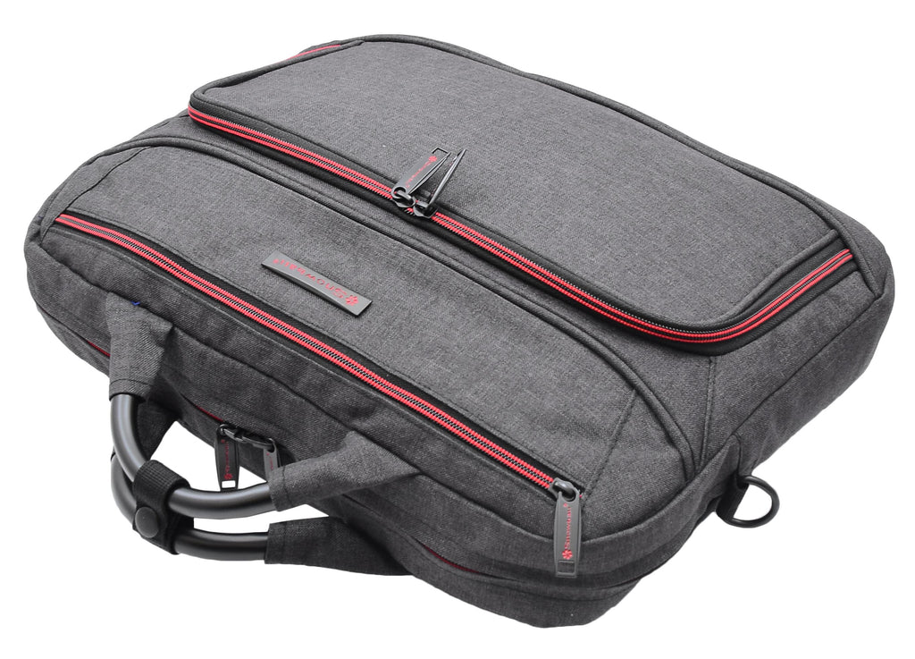 DR492 Cross Body Organiser Bag Laptop Carry Case Black 6