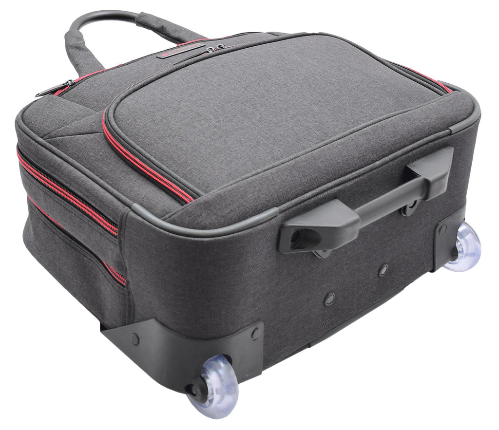DR494 Laptop Roller Case Business Wheels Briefcase Black 9