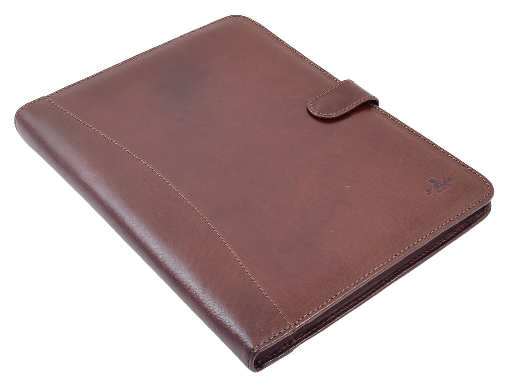 DR481 Genuine Leather Portfolio Case A4 Size Brown 2
