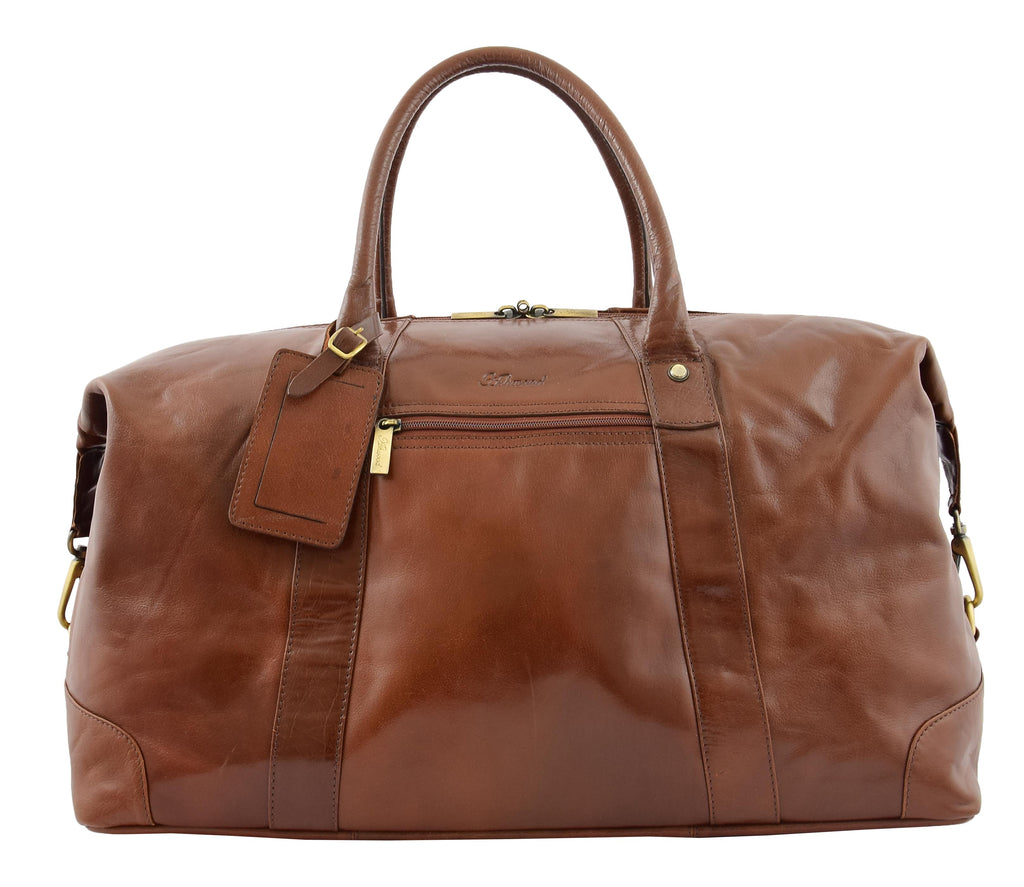 DR290 Hardrock Travel Leather Holdall Bag Cognac 8