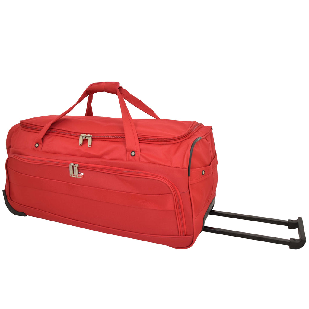 DR488 Lightweight Large Size Holdall with Wheels Red 1
