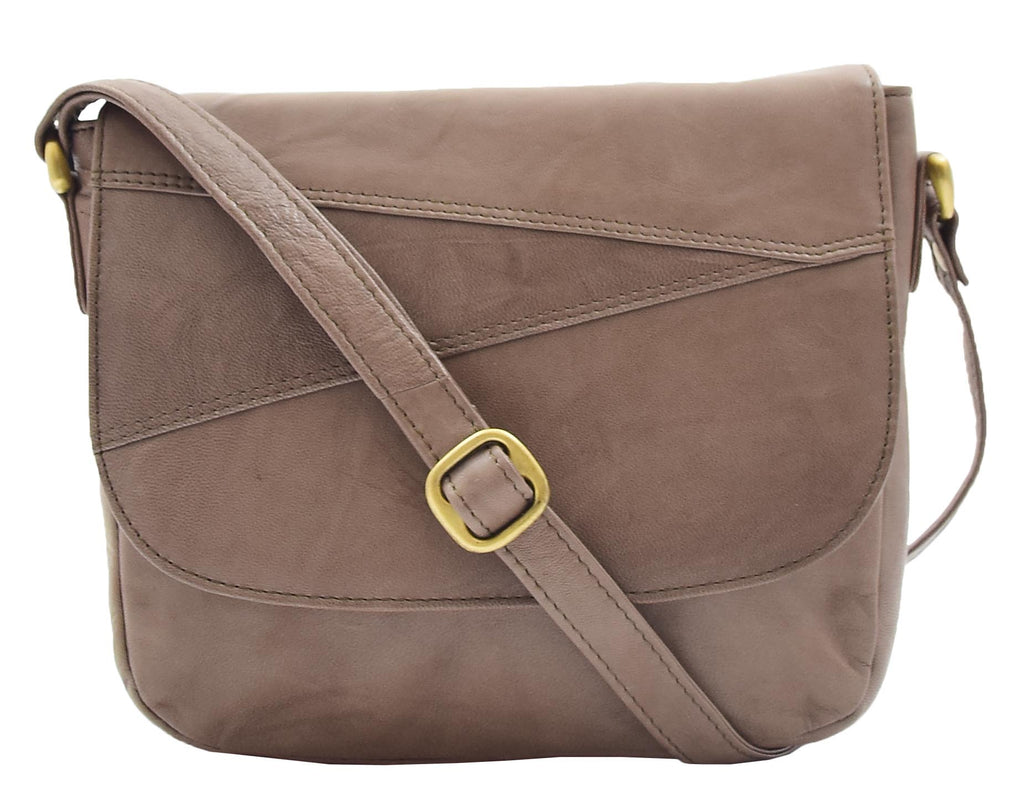 DR346 Women's Leather Small Cross Body Bag Mushroom 7