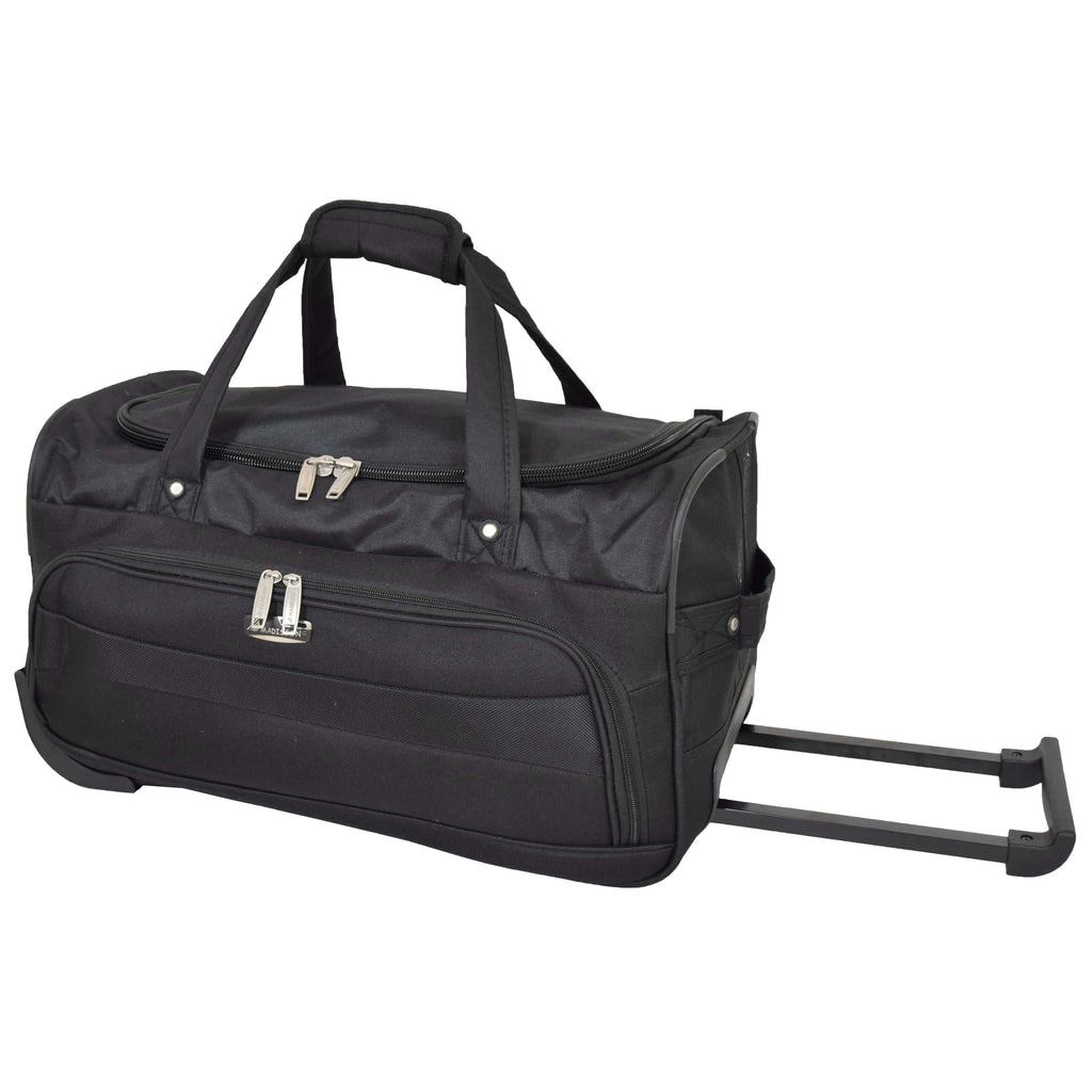 DR487 Lightweight Mid Size Holdall with Wheels Black 1