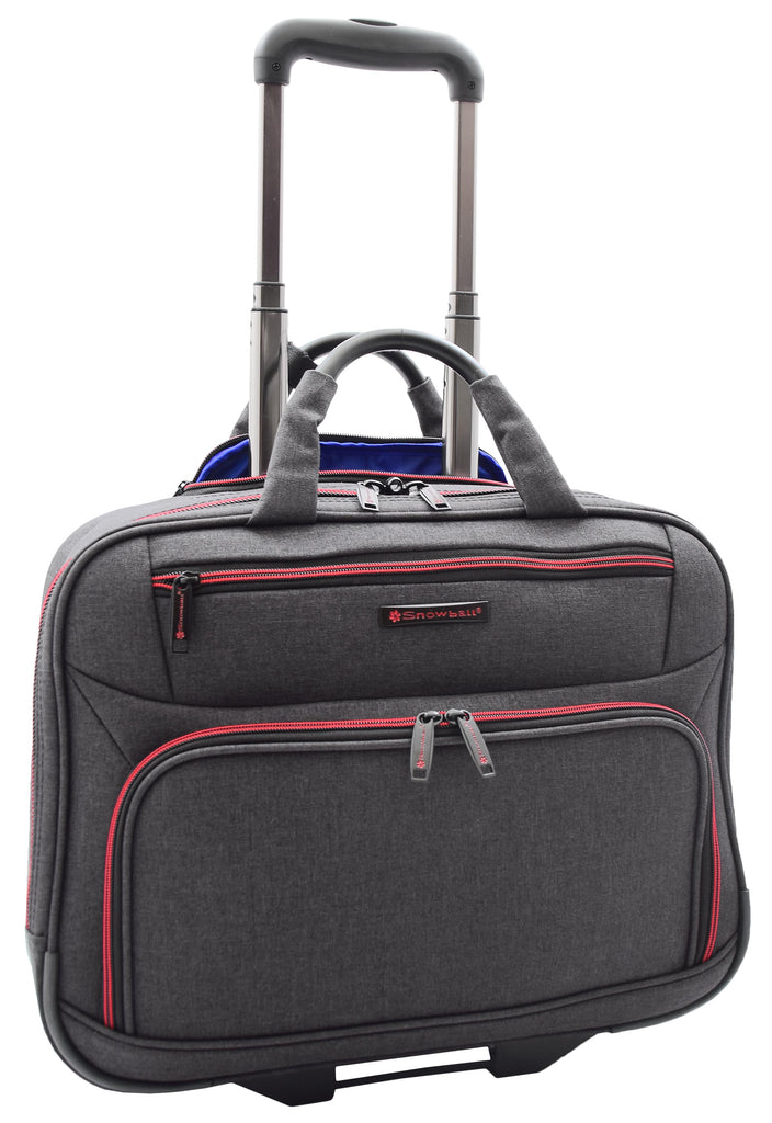 DR494 Laptop Roller Case Business Wheels Briefcase Black 2