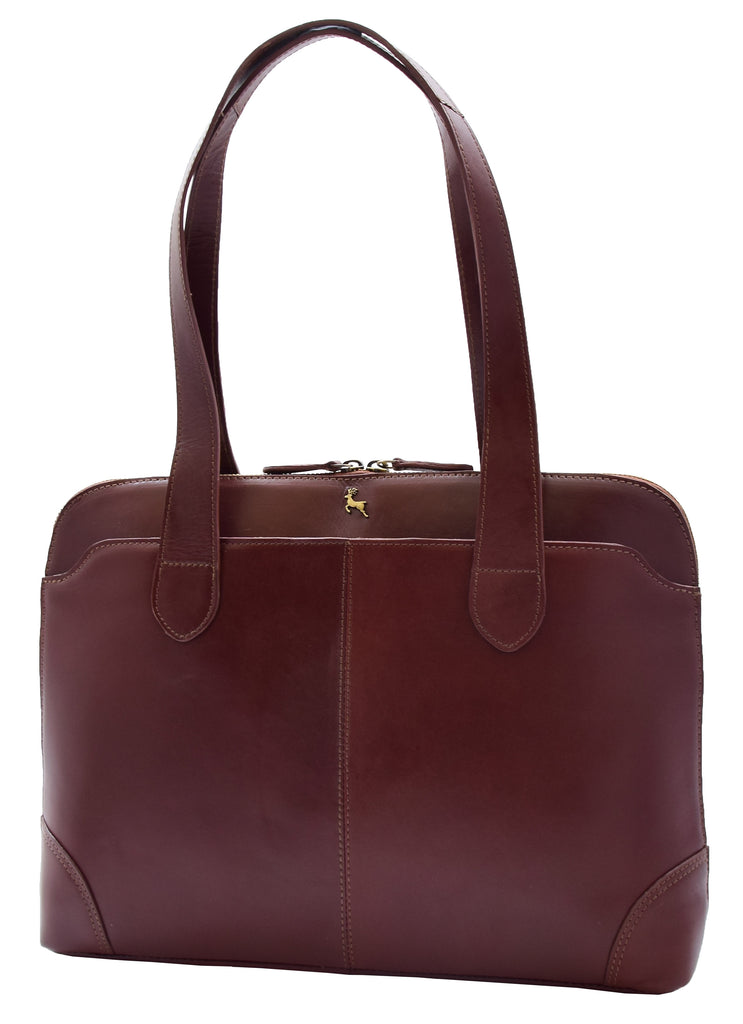 DR301 Women's Real Leather Smart Handbag Doctor Hobo Bag Chestnut 3