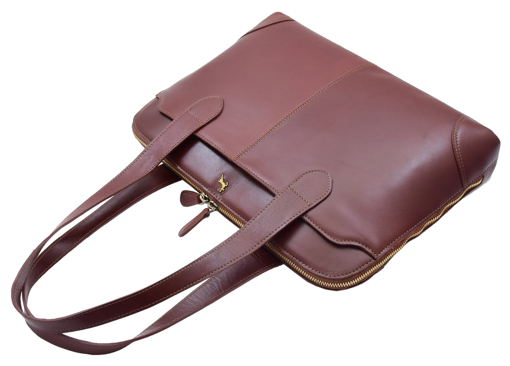 DR301 Women's Real Leather Smart Handbag Doctor Hobo Bag Chestnut 6