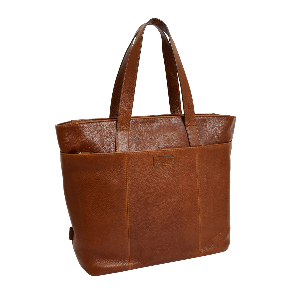 DR288 Women’s Genuine Brown Leather Shoulder Bag 1