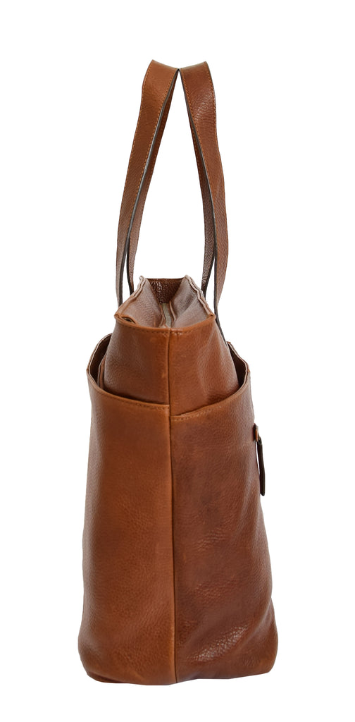 DR288 Women’s Genuine Brown Leather Shoulder Bag 4