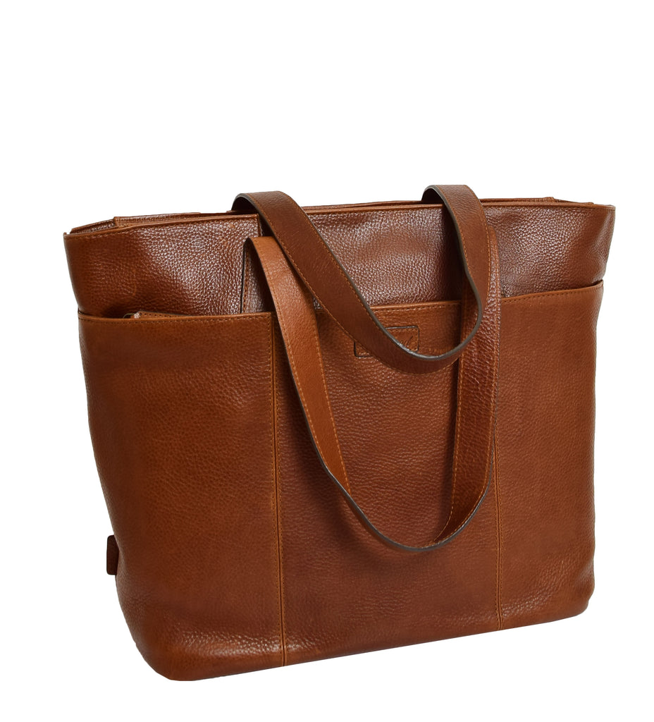 DR288 Women’s Genuine Brown Leather Shoulder Bag 6