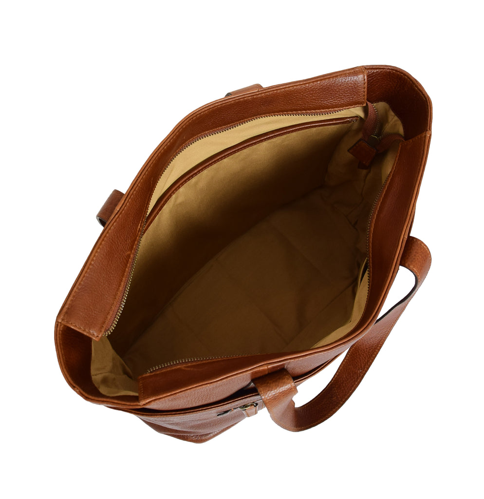 DR288 Women’s Genuine Brown Leather Shoulder Bag 8