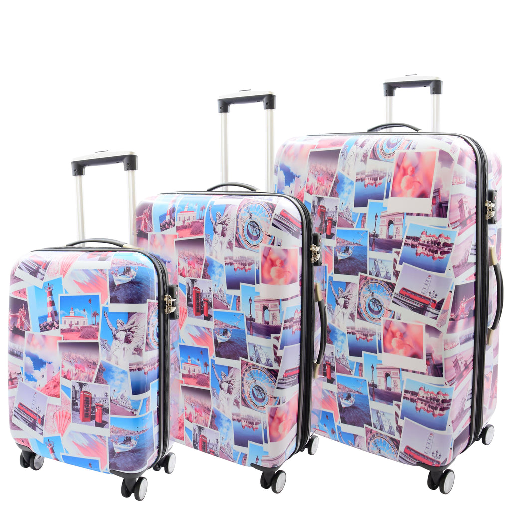 DR522 Hard Shell Luggage Suitcase With Four Wheels Post Card Print 1