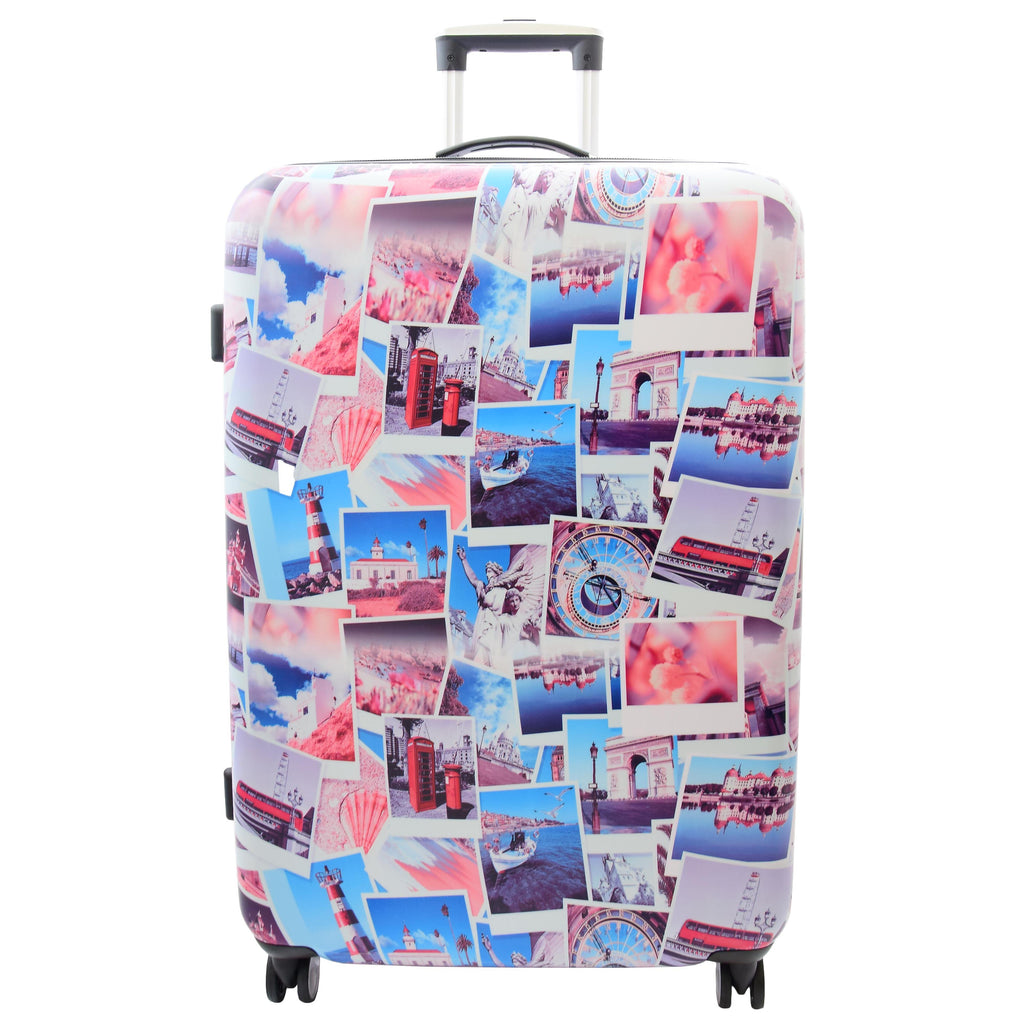 DR522 Hard Shell Luggage Suitcase With Four Wheels Post Card Print 3