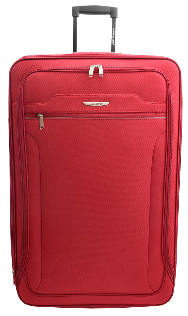 DR524 Expandable Lightweight Soft Luggage Suitcases With Four Wheels Red 4