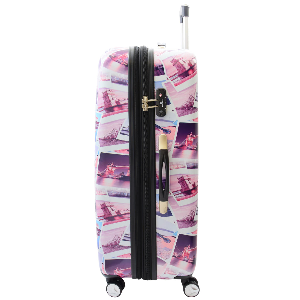 DR522 Hard Shell Luggage Suitcase With Four Wheels Post Card Print 4
