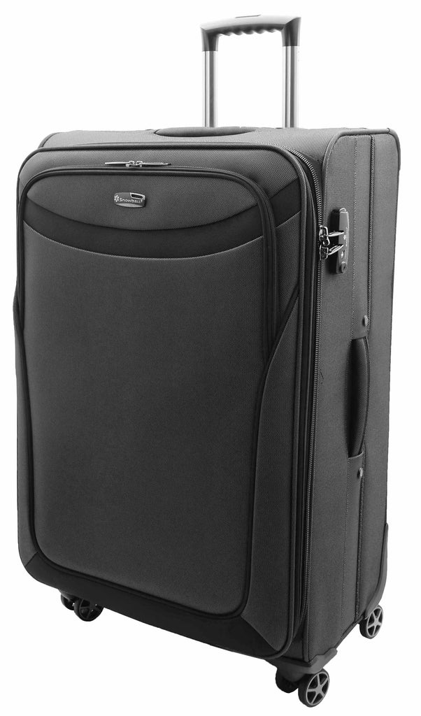 DR523 Soft Casing TSA Lock Suitcase Luggage Four Wheel Black 2