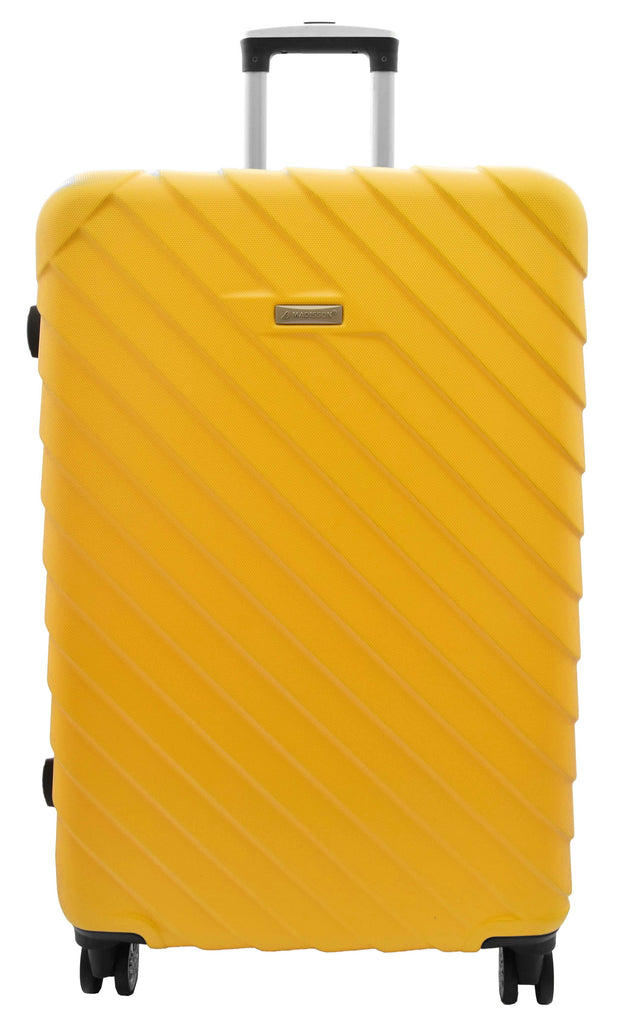 DR520 Digit Lock Hard Shell Expandable Luggage With Four Wheels Yellow 3