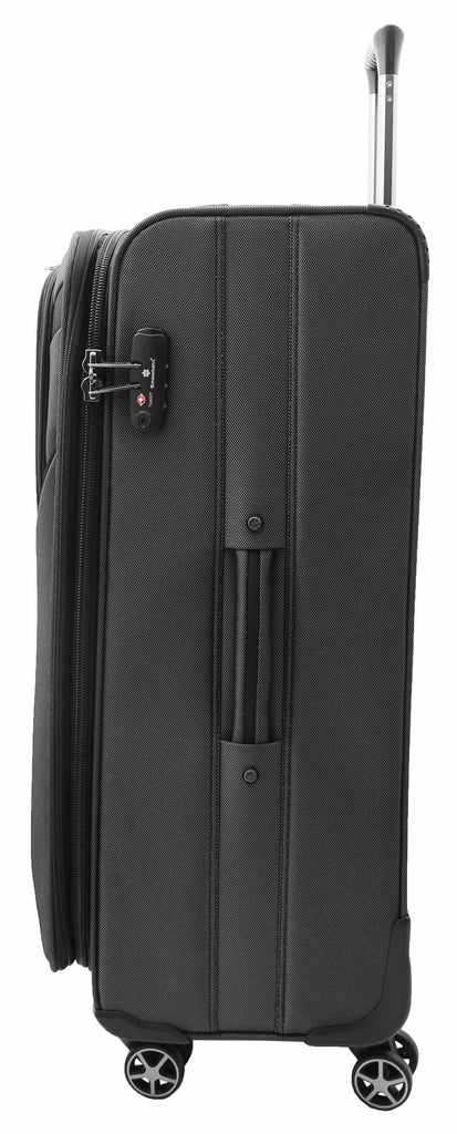 DR523 Soft Casing TSA Lock Suitcase Luggage Four Wheel Black 4