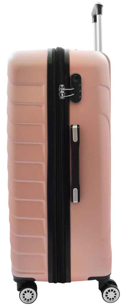 DR520 Digit Lock Hard Shell Luggage With Four Wheels Rose Gold 4