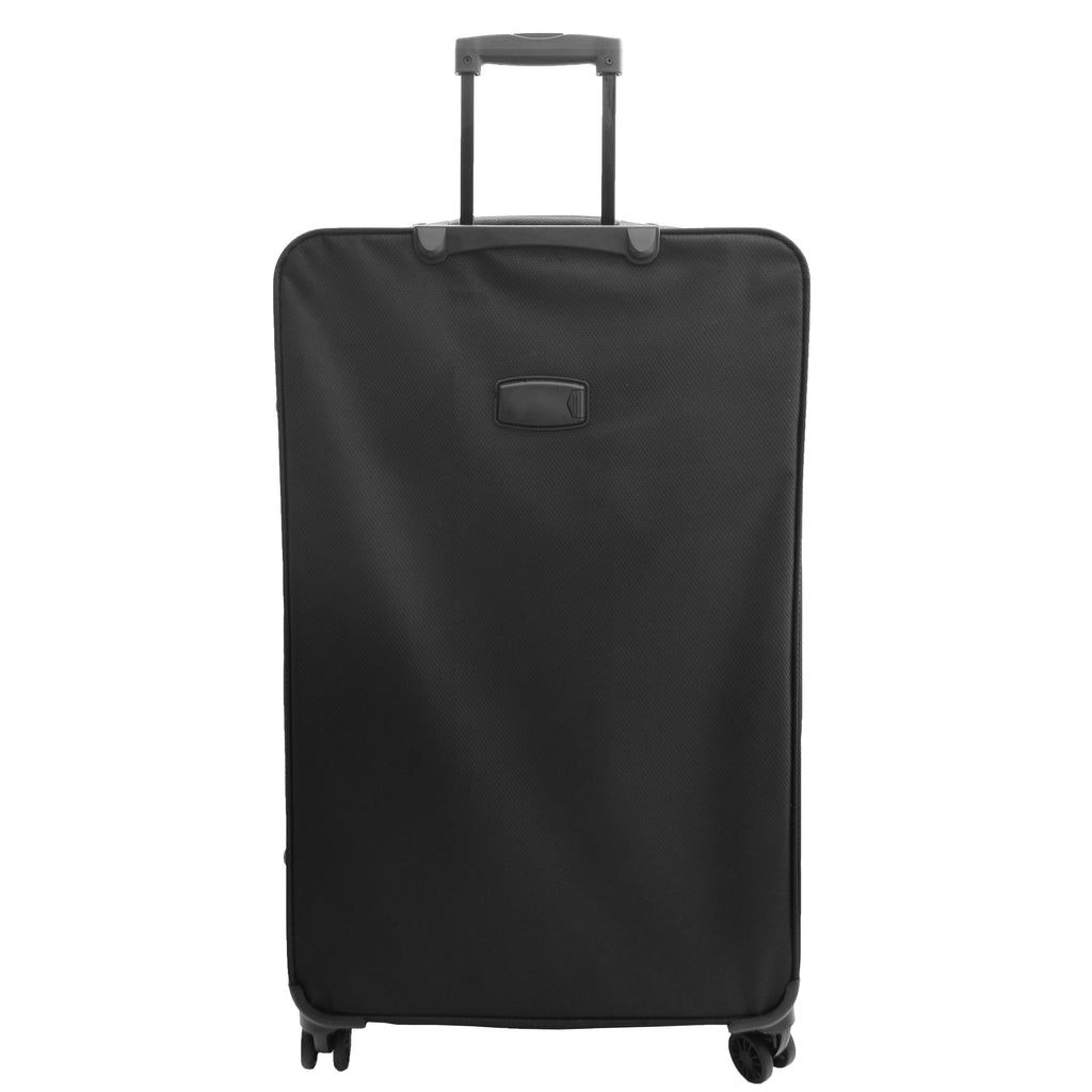 DR524 Expandable Lightweight Soft Luggage Suitcases With Four Wheels Black 5