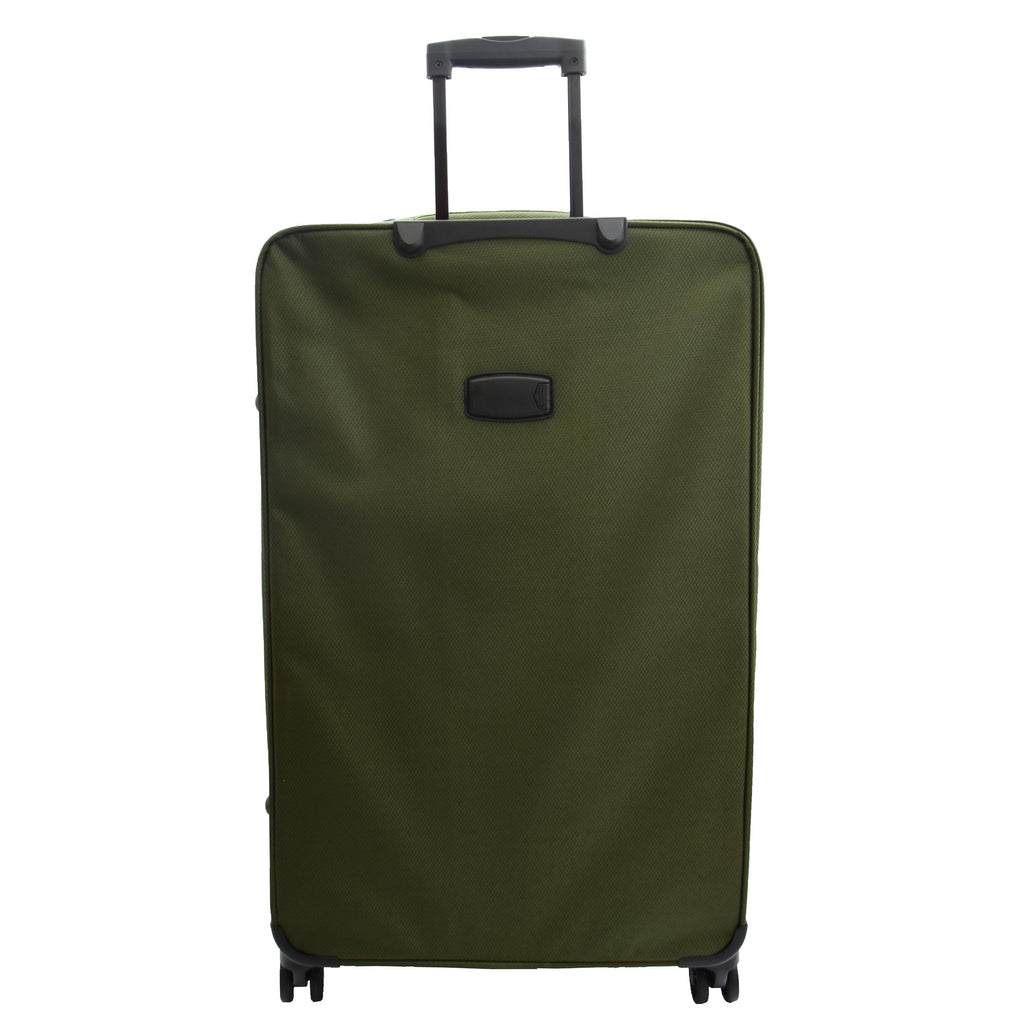 DR524 Expandable Lightweight Soft Luggage Suitcases With Four Wheels Green 5
