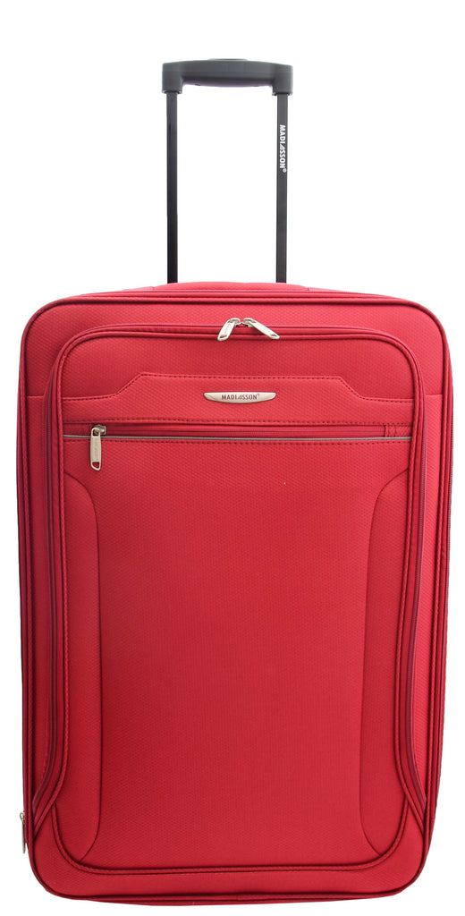 DR524 Expandable Lightweight Soft Luggage Suitcases With Four Wheels Red 9