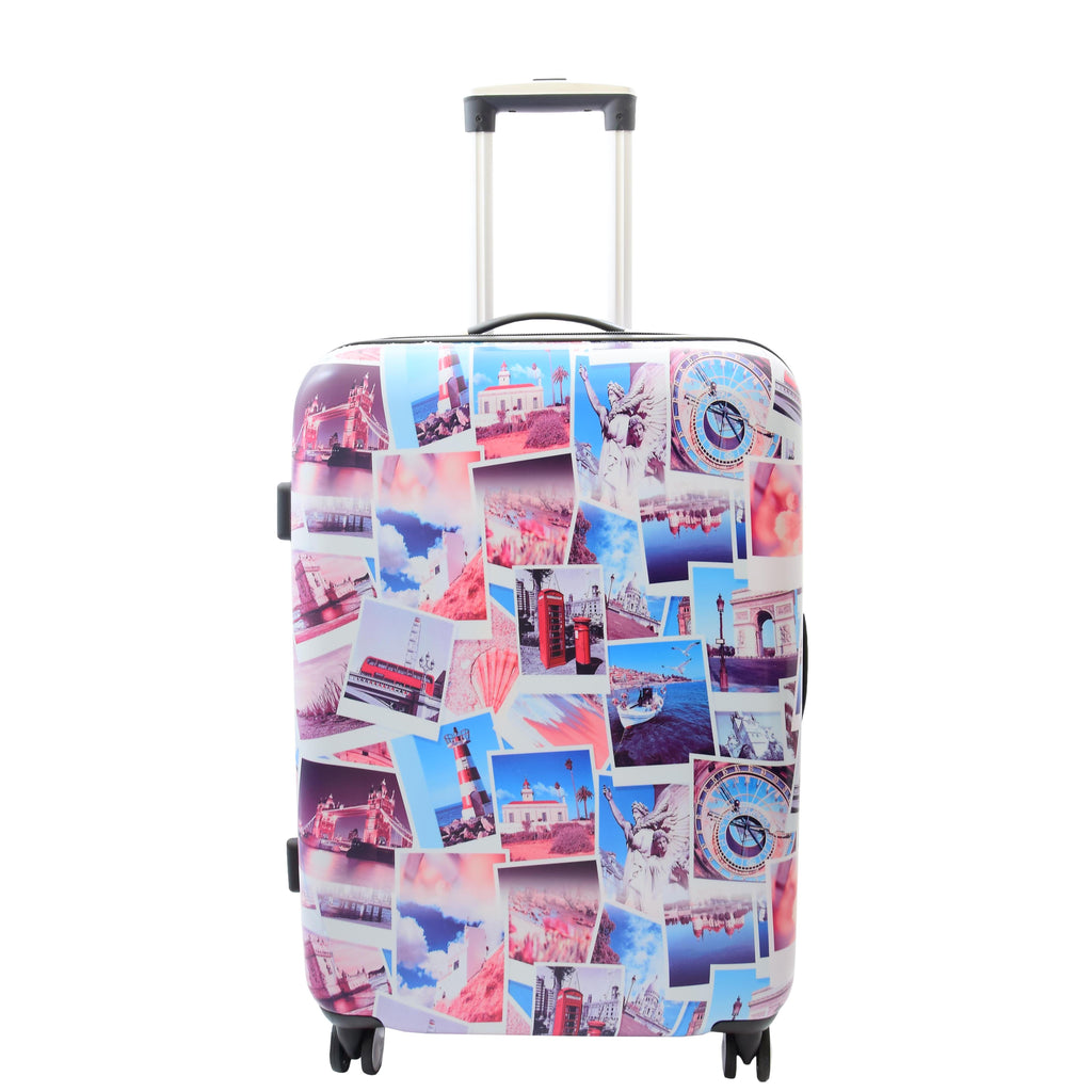 DR522 Hard Shell Luggage Suitcase With Four Wheels Post Card Print 8