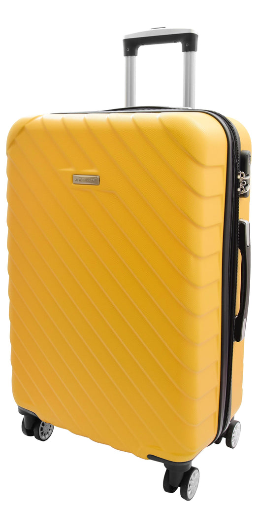 DR520 Digit Lock Hard Shell Expandable Luggage With Four Wheels Yellow 7