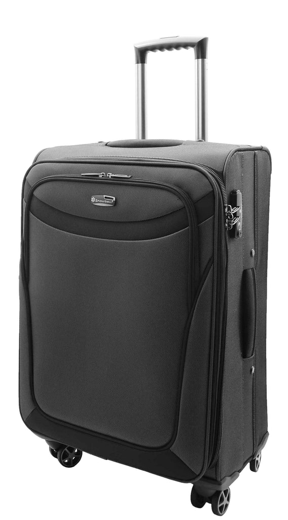 DR523 Soft Casing TSA Lock Suitcase Luggage Four Wheel Black 7
