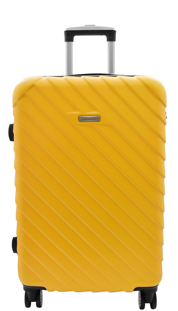 DR520 Digit Lock Hard Shell Expandable Luggage With Four Wheels Yellow 8