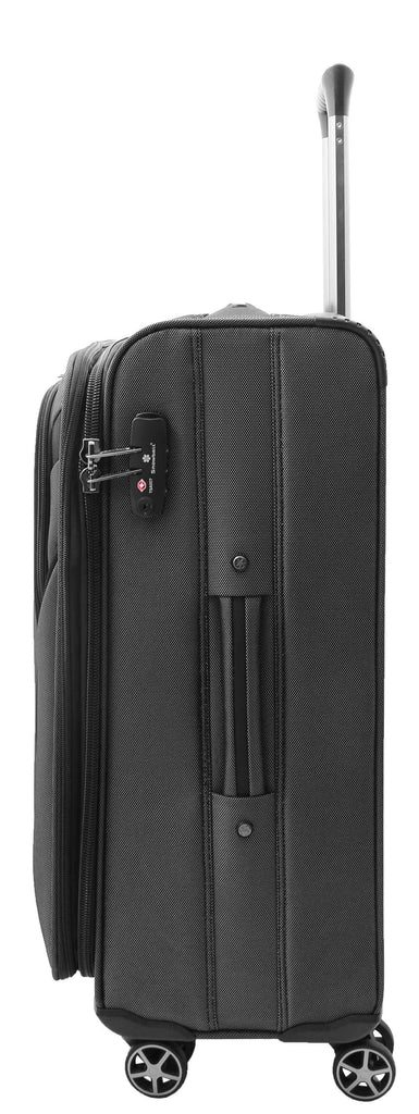 DR523 Soft Casing TSA Lock Suitcase Luggage Four Wheel Black 9