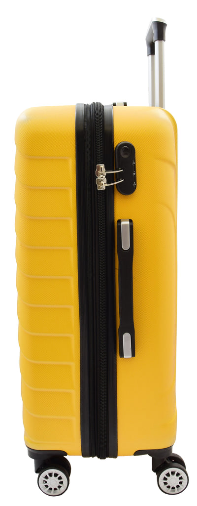 DR520 Digit Lock Hard Shell Expandable Luggage With Four Wheels Yellow 9
